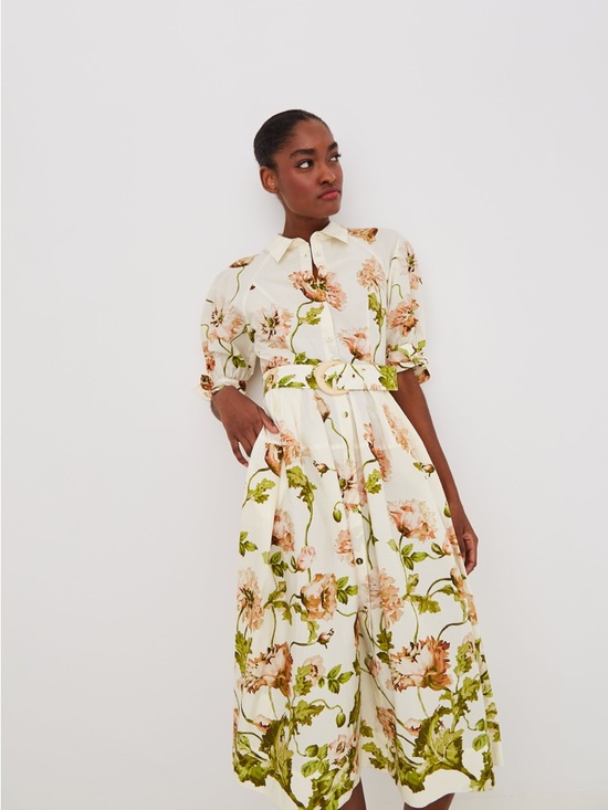 Cara Cara Caro Poplin Midi Dress $695 NEW without tag - Picture 6 of 9